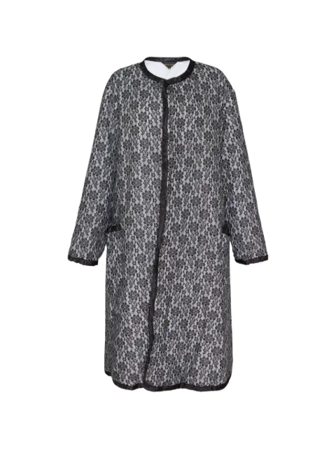 Comme Des Garçons lace-overlay longline coat