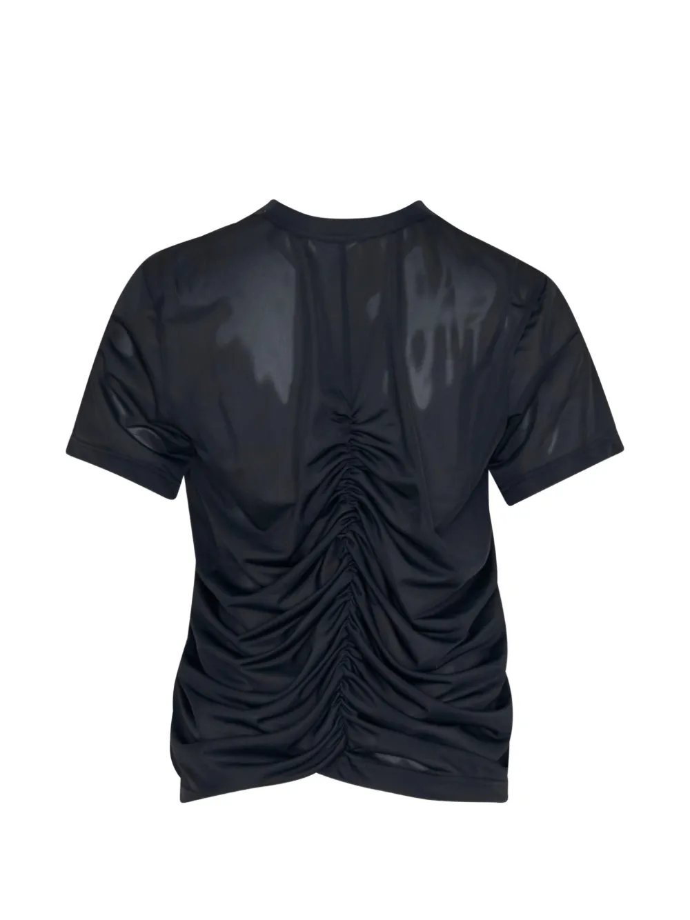 Noir Kei Ninomiya Doorzichtig T-shirt met ruches Zwart