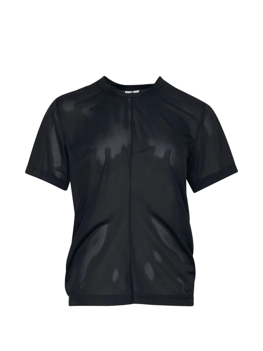 Noir Kei Ninomiya sheer ruched-back T-shirt - Schwarz