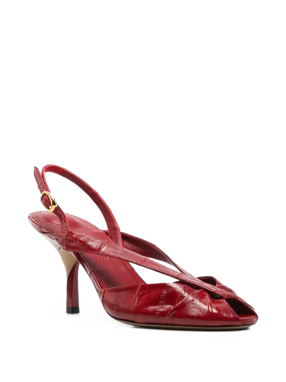 Jacquemus The Poisson leather slingback pumps Rood