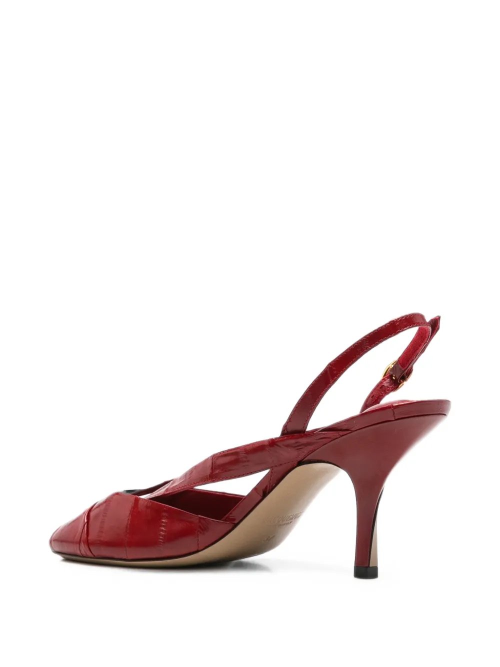 Jacquemus The Poisson leather slingback pumps Rood