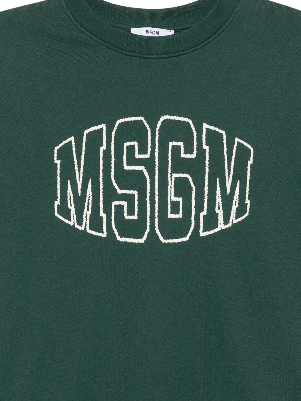MSGM Kids Trui met geborduurd logo Groen