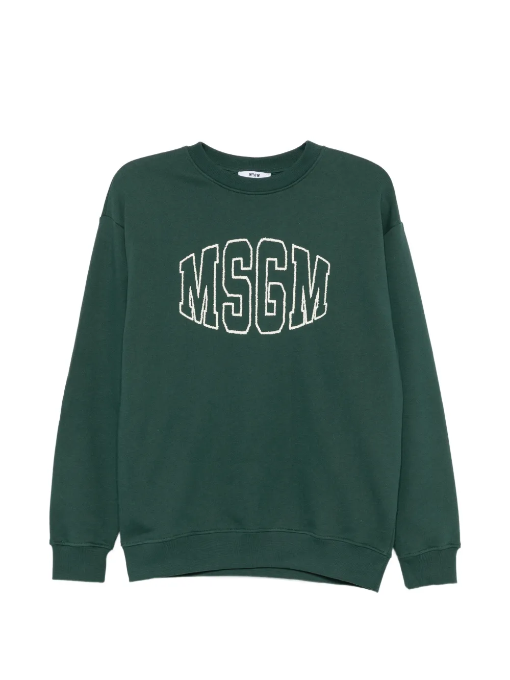 MSGM Kids logo-embroidered sweater - Verde