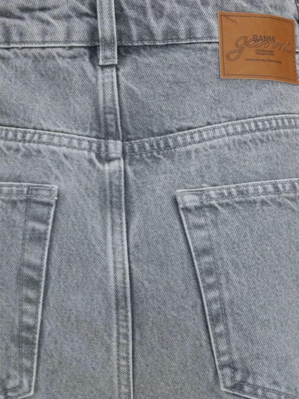 GANNI Jeans met riemlussen Grijs