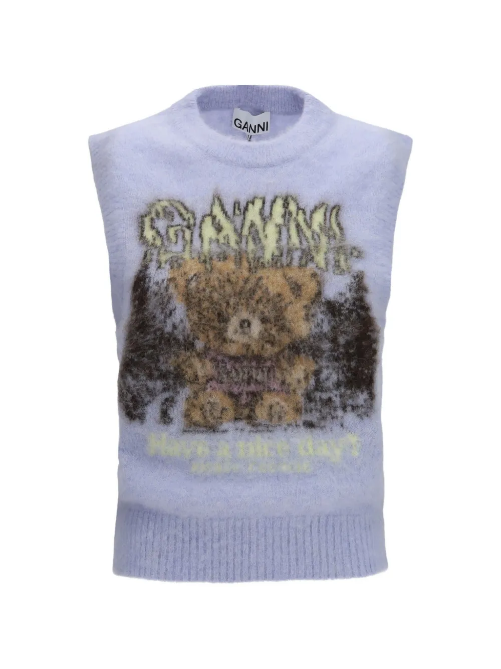 GANNI crew-neck vest - Viola