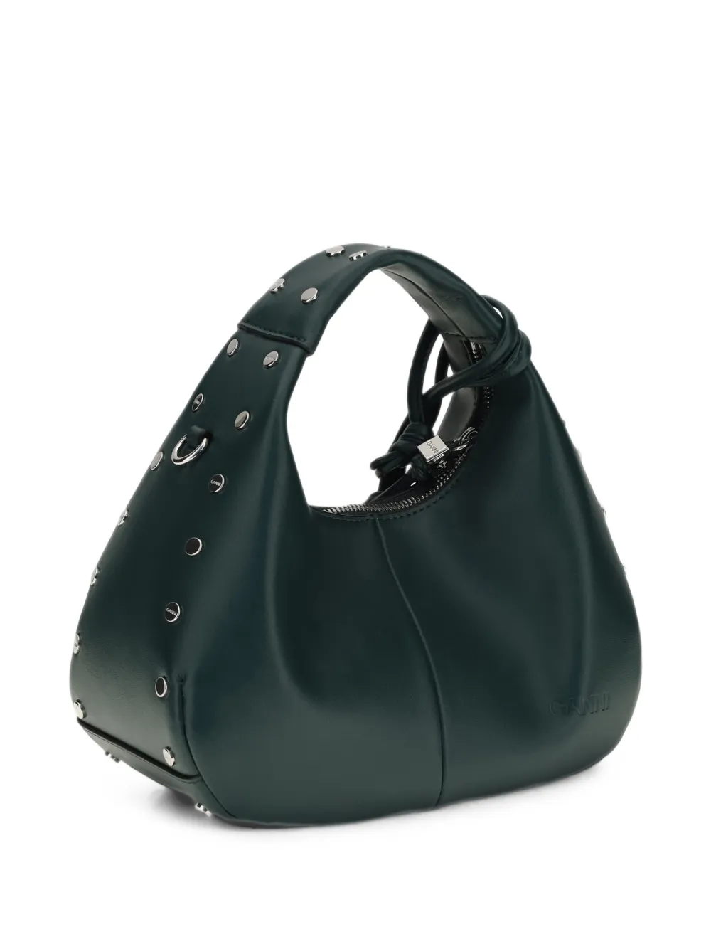 GANNI Schoudertas met studs Groen