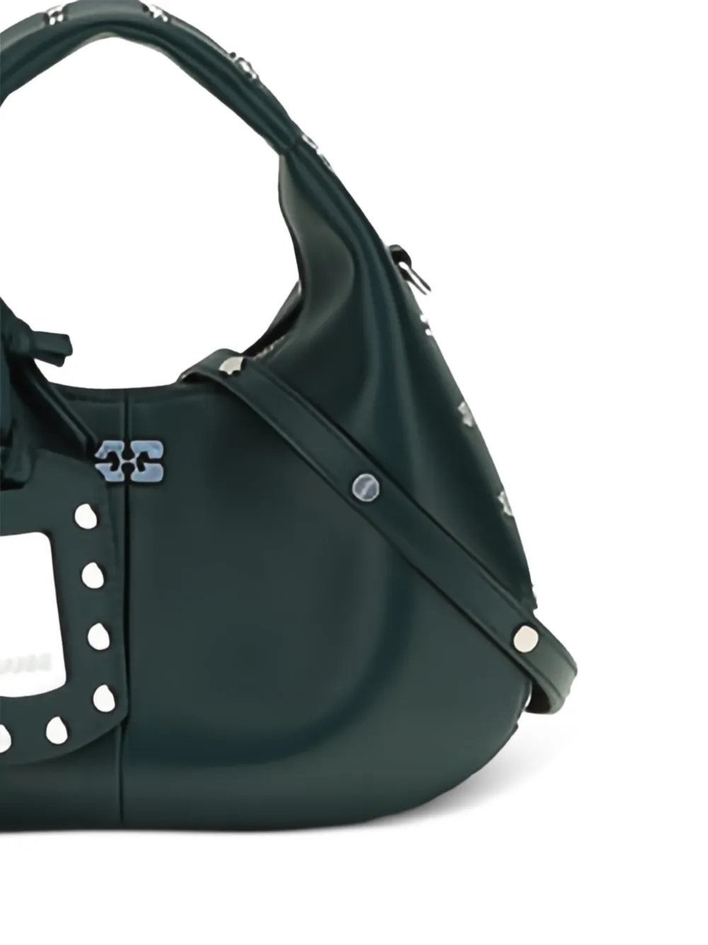 GANNI Schoudertas met studs Groen