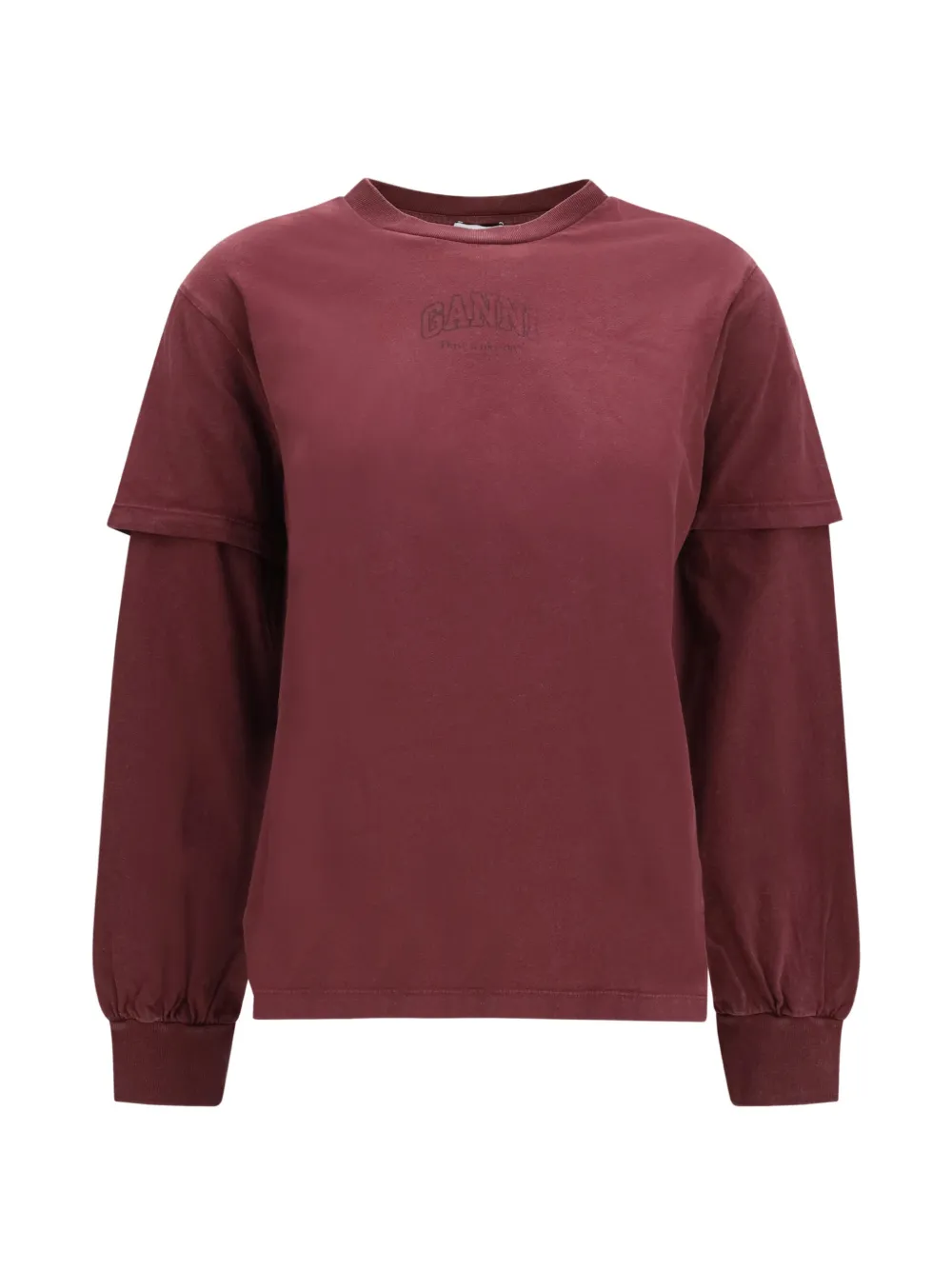 GANNI double-sleeve sweatshirt - Rosso
