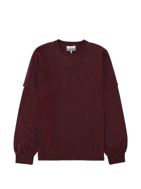 GANNI double-sleeve sweatshirt