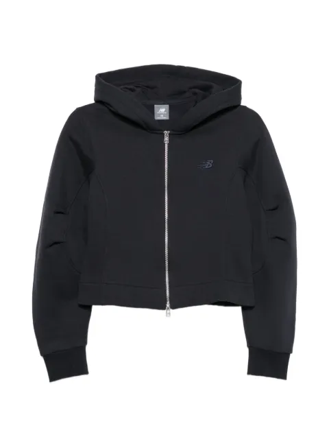 New Balance logo-embroidered zip-up hoodie