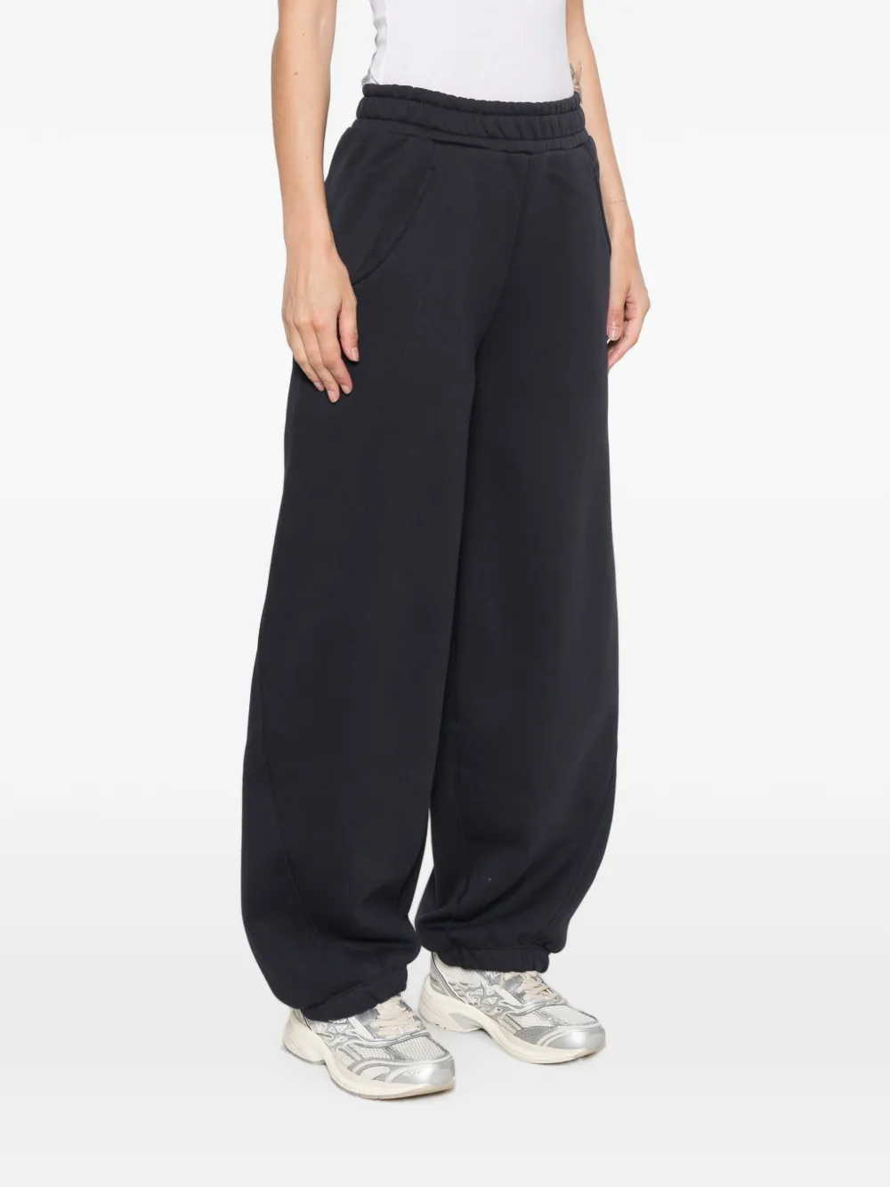 New Balance logo-embroidered track pants Blauw