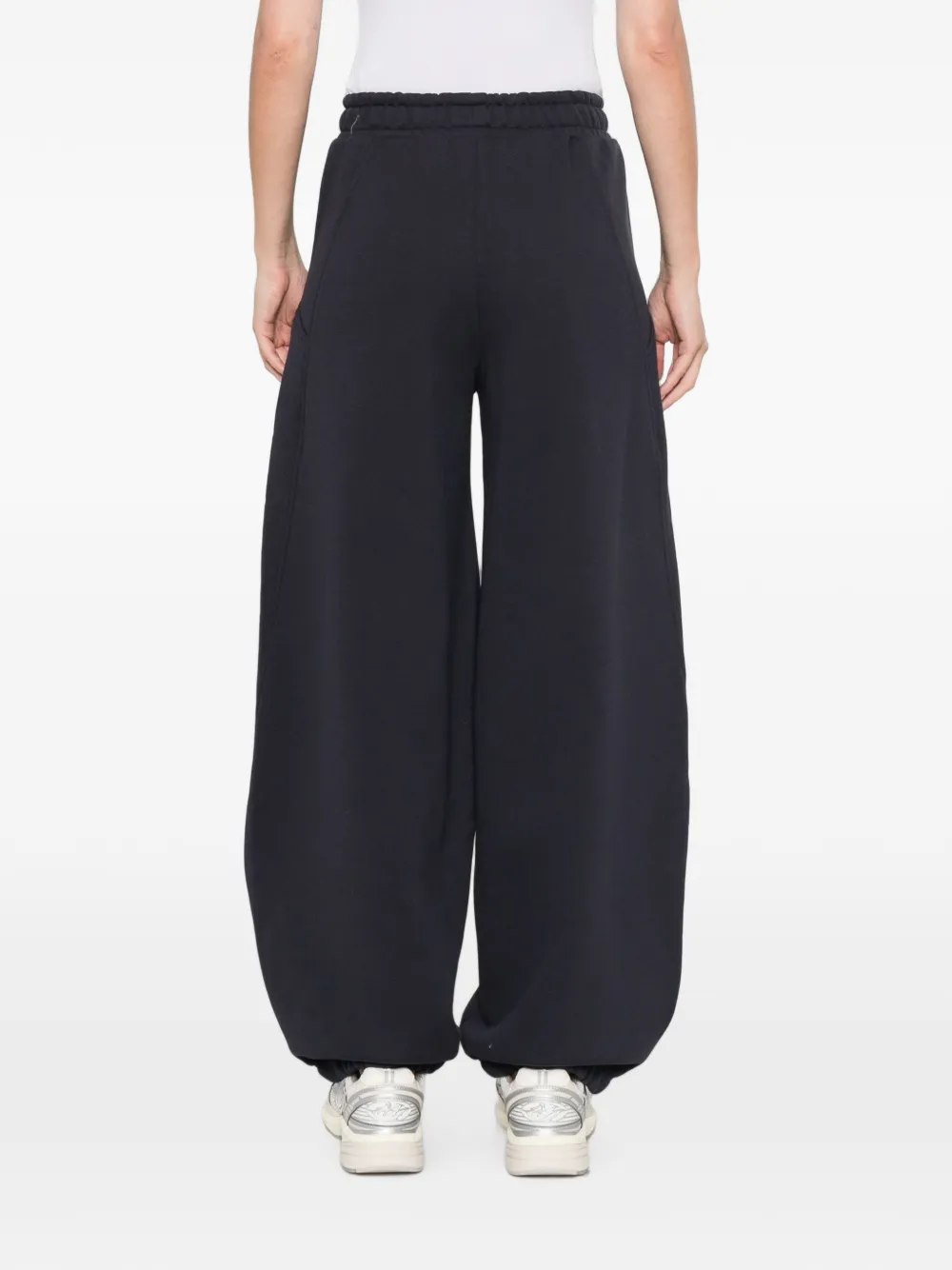 New Balance logo-embroidered track pants Blauw
