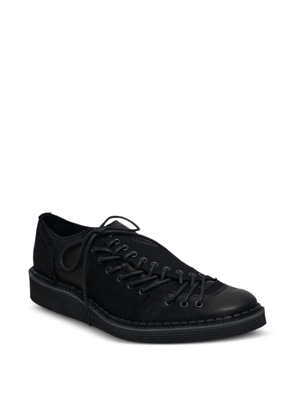 Yohji Yamamoto side lace-up sneakers Zwart