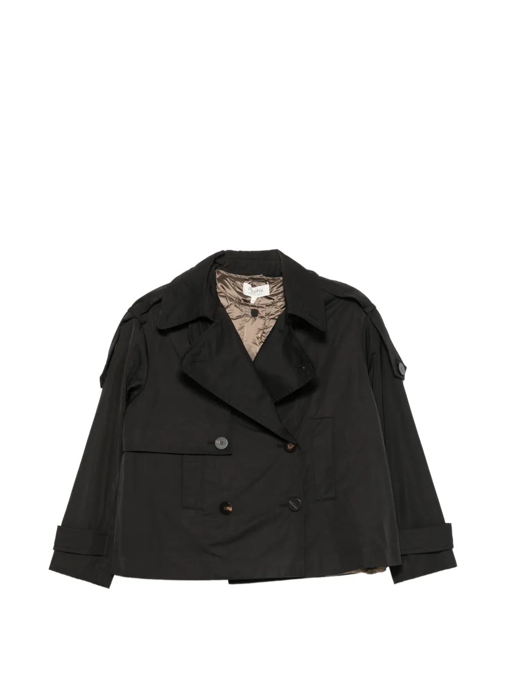 PSOPHIA double-breasted shoulder-epaulette jacket