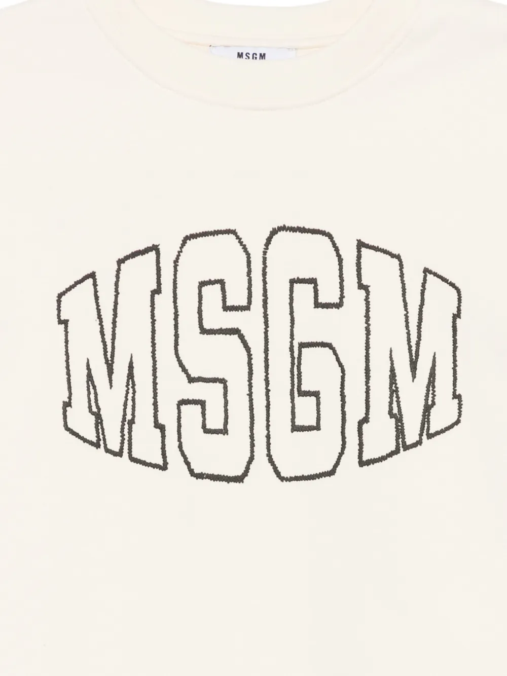 MSGM Kids Trui met geborduurd logo Beige
