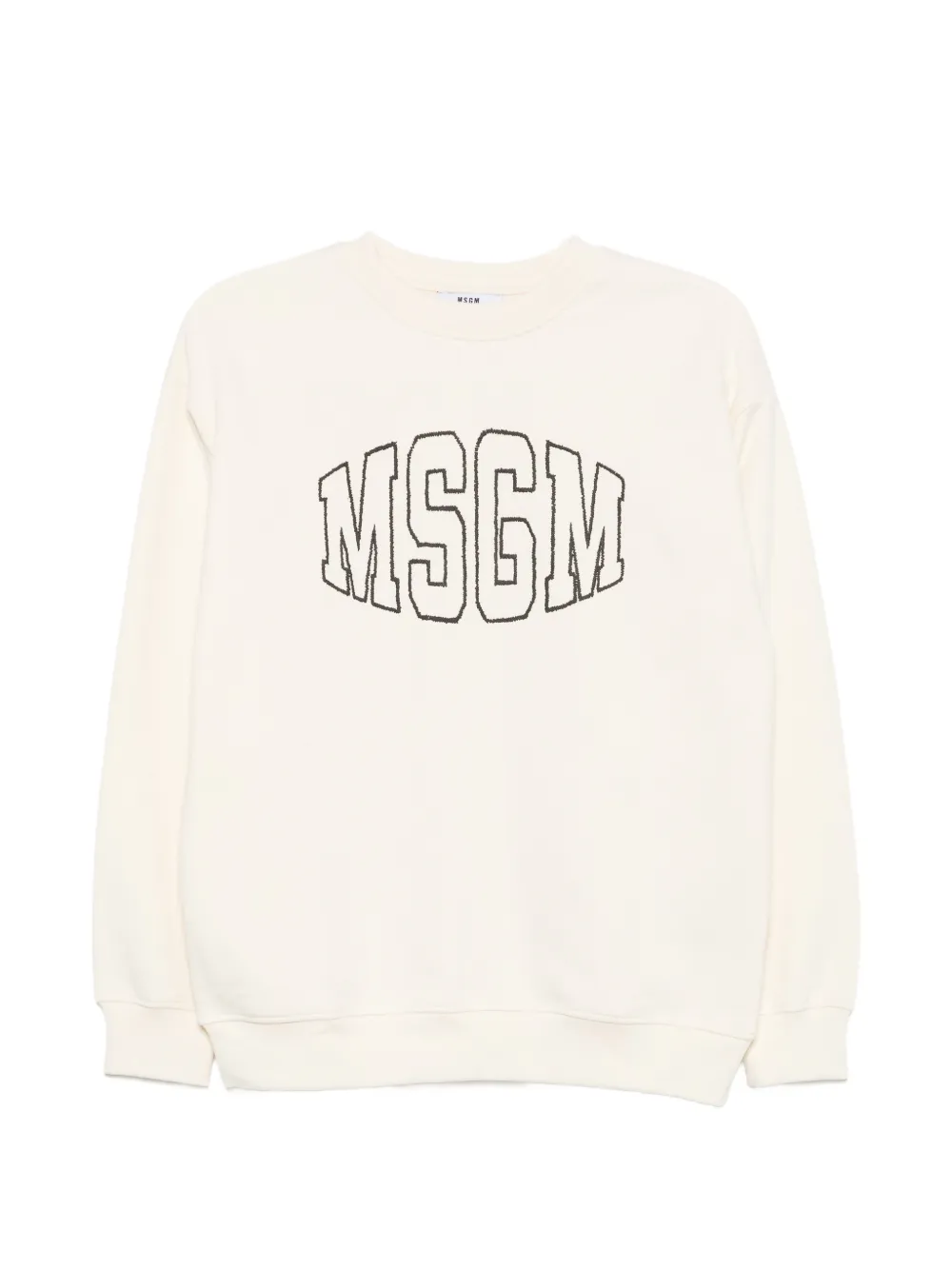 MSGM Kids logo-embroidered sweater - Toni neutri