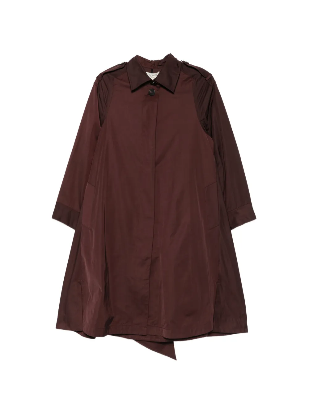 PSOPHIA Cappotto con fiocco (2 pezzi) - Marrone