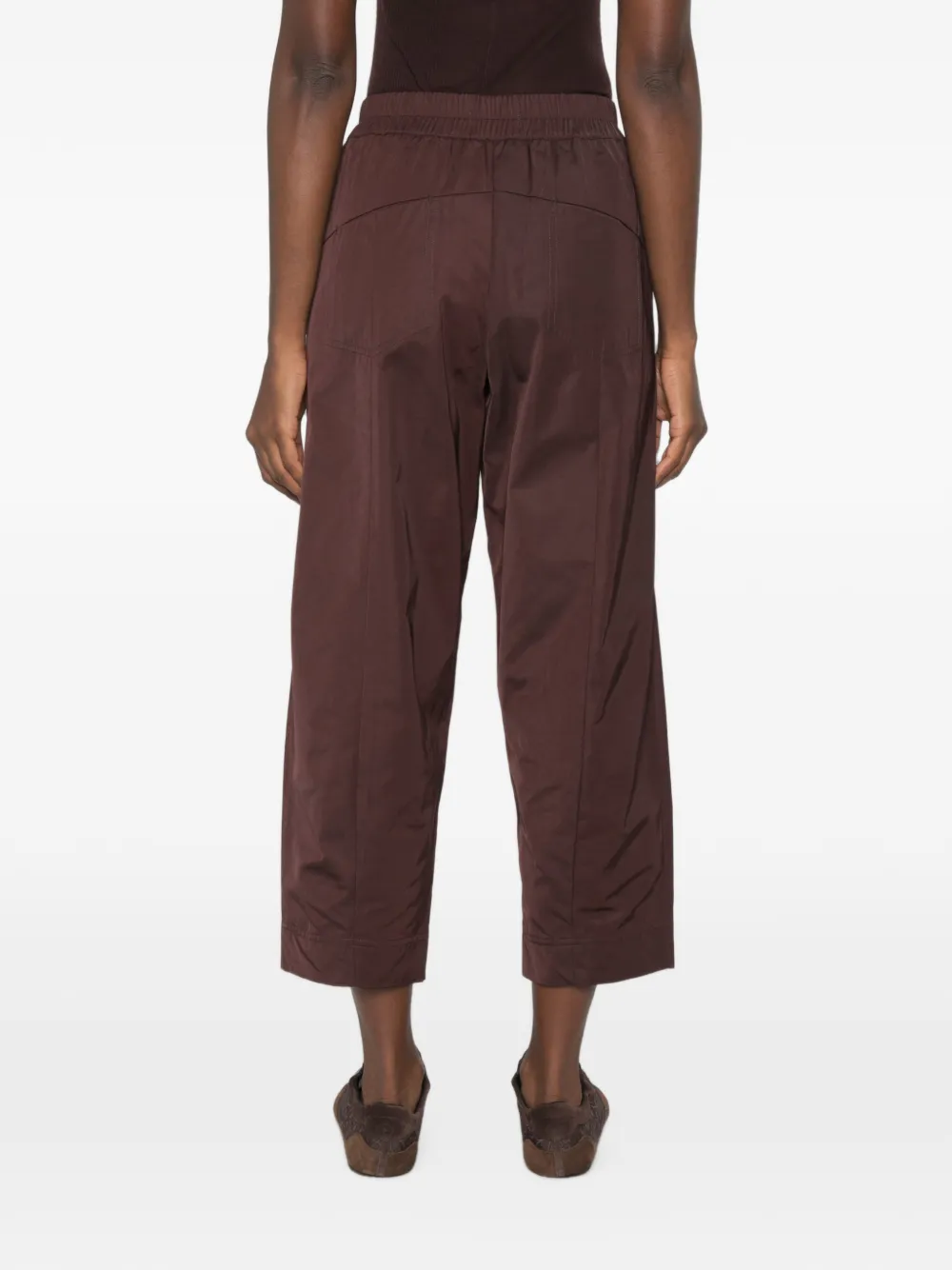PSOPHIA elasticated-waistband cropped trousers Bruin