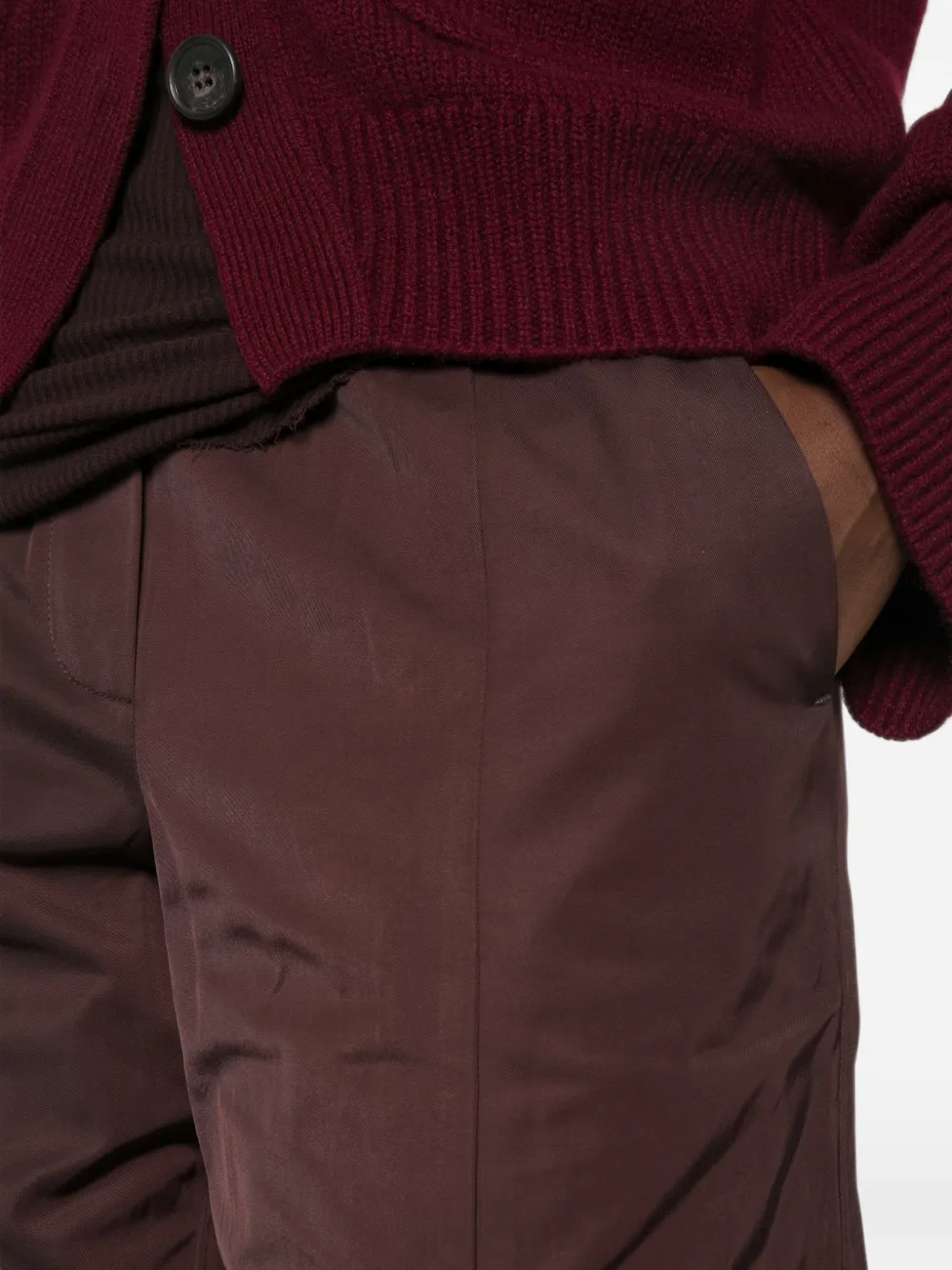 PSOPHIA elasticated-waistband cropped trousers Bruin