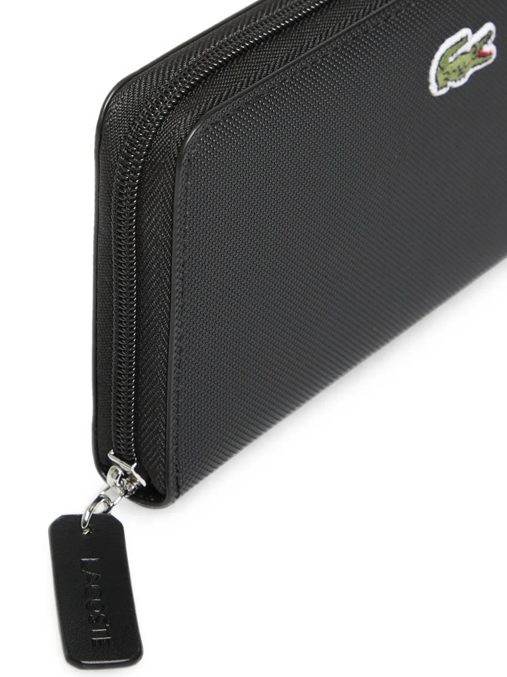 Lacoste logo-patch zip-around wallet Zwart
