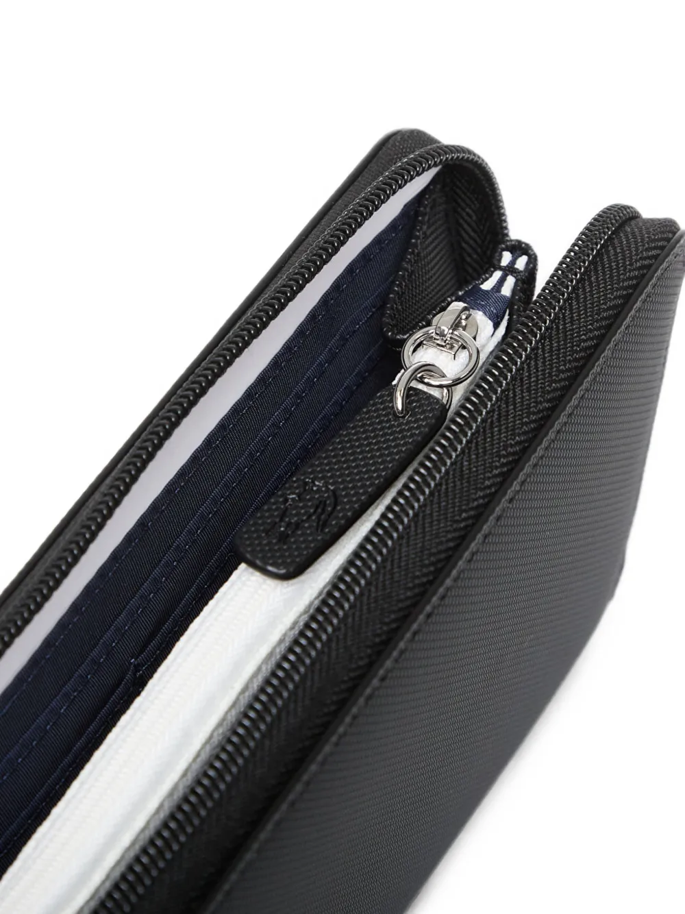 Lacoste logo-patch zip-around wallet Zwart