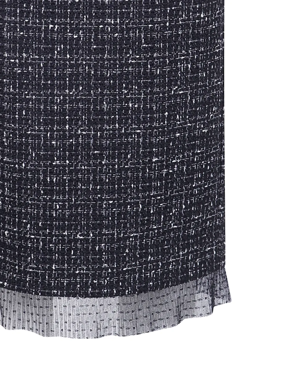 TWINSET Bouclé rok met tulen afwerking Zwart