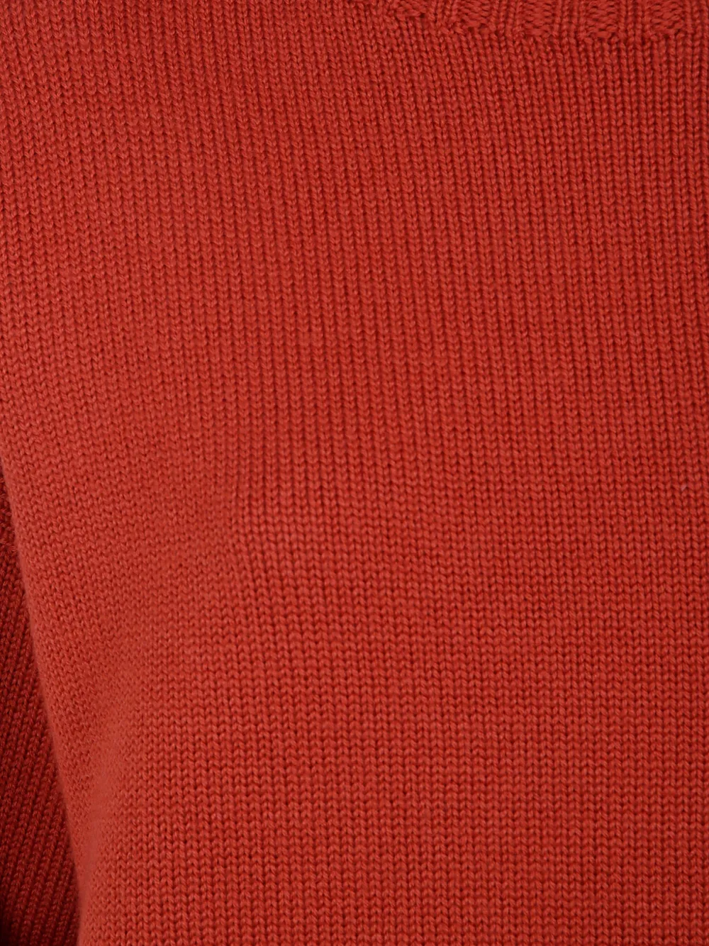 Drumohr Trui met hoge hals en geribbelde afwerking Rood