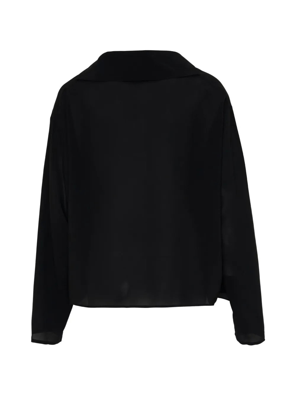 Y's Gedrapeerde asymmetrische blouse Zwart