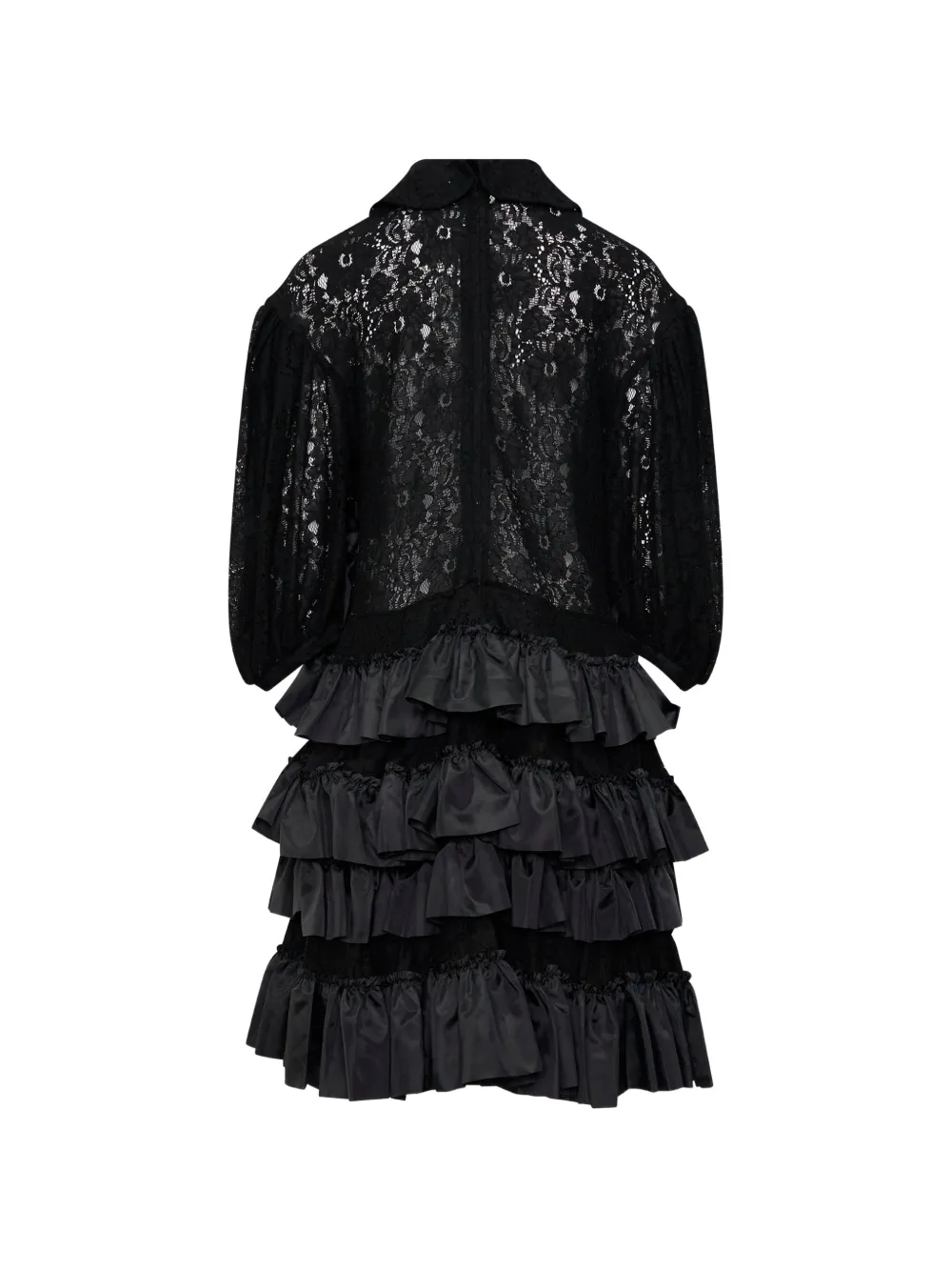 Comme Des Garçons Comme Des Garçons Midi-jurk met ruches Zwart