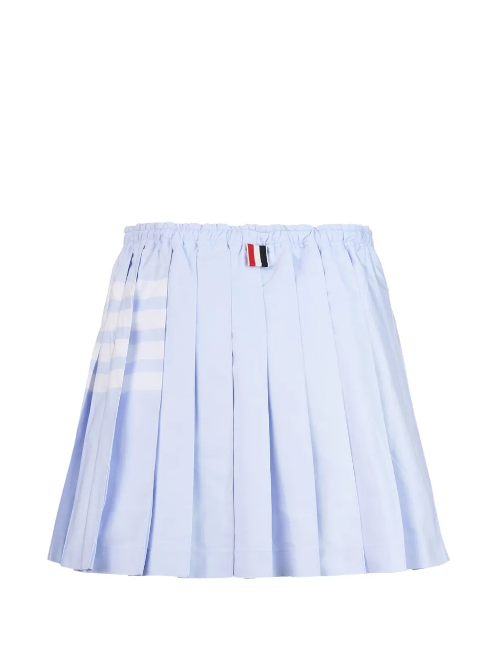 Thom Browne Mini-plooirok met trekkoord en vier strepen Blauw