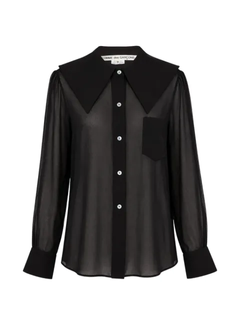 Comme Des Garçons sheer oversized-collar blouse