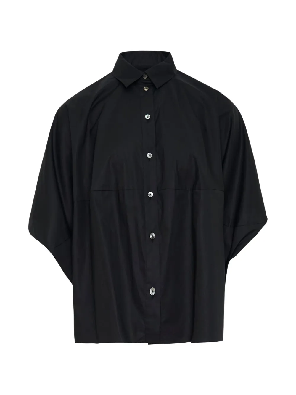 Enföld draped hexagon shirt - Schwarz