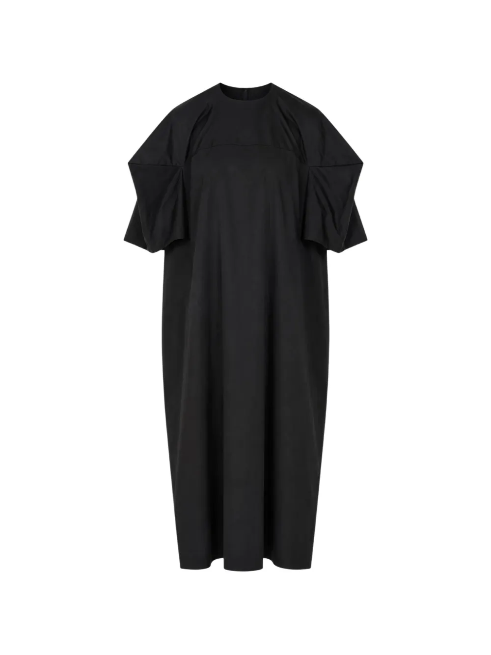 Enföld midi Box pleated-sleeve dress Zwart