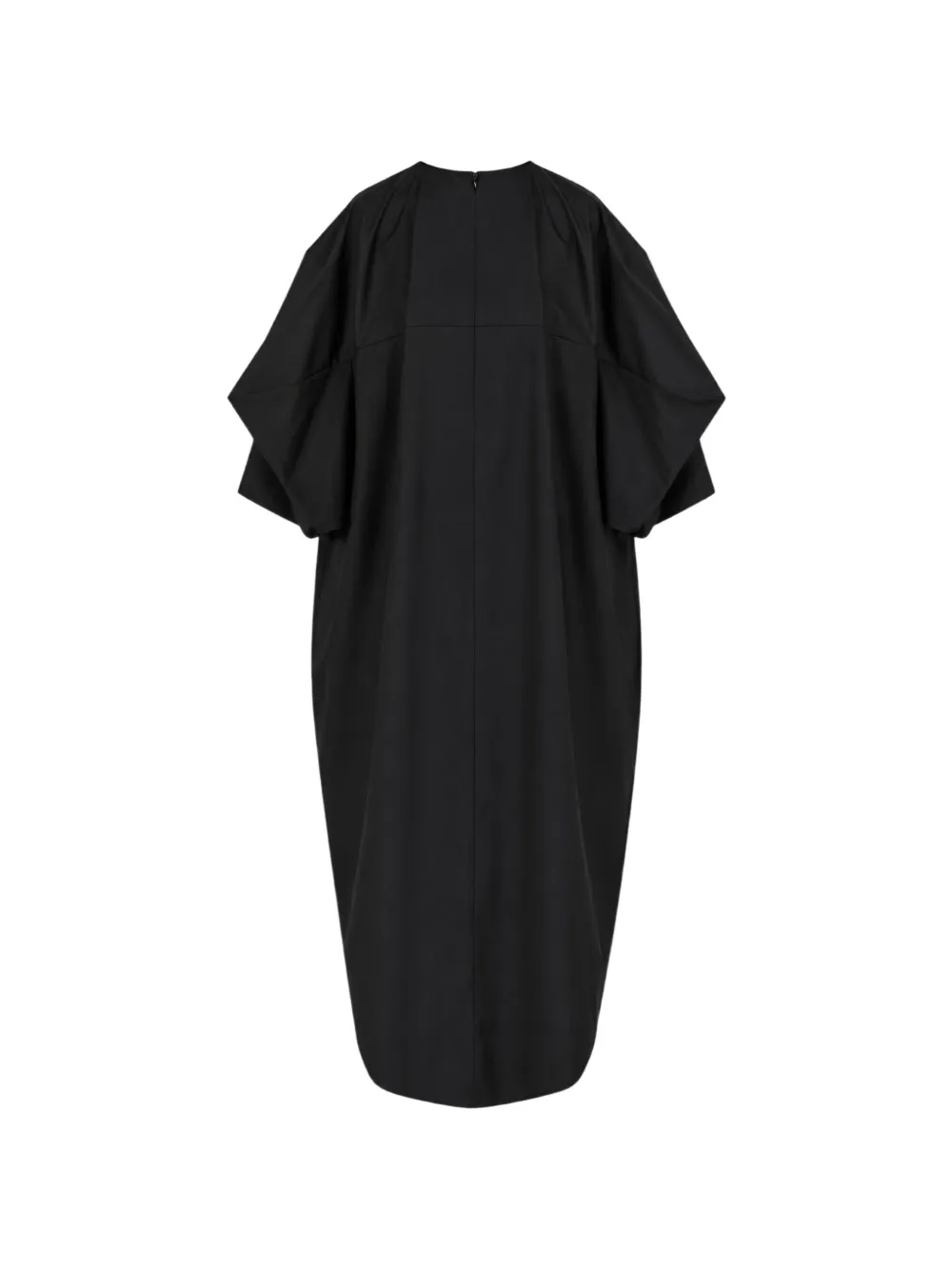 Enföld midi Box pleated-sleeve dress Zwart