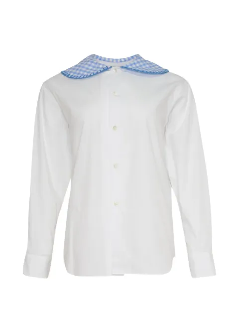 TAO gingham-collar shirt