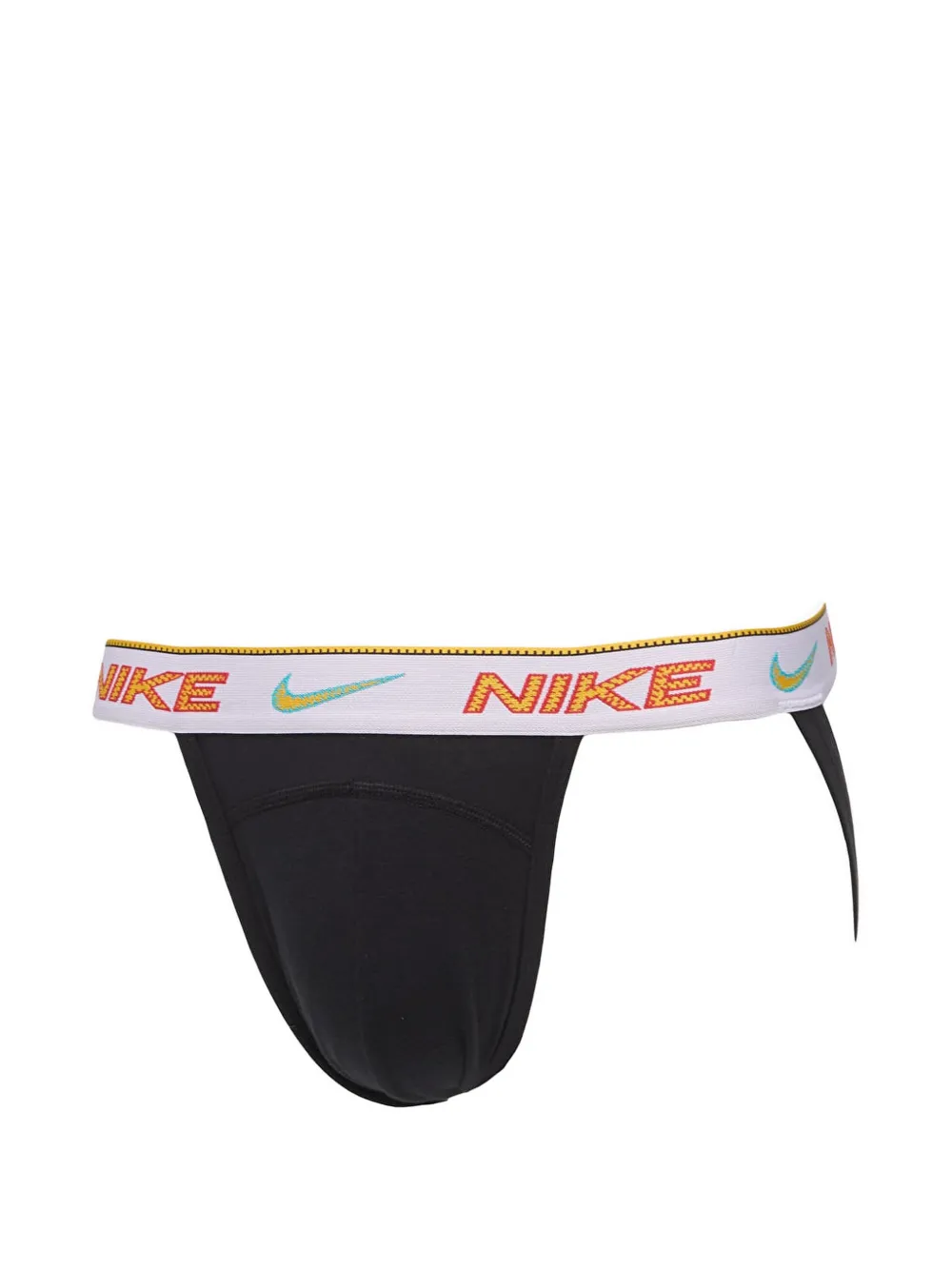 Nike logo-waistband cotton-stretch jockstraps Zwart