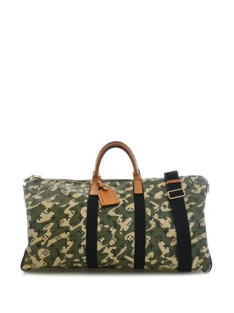 Louis Vuitton Pre-Owned 2008 Takashi Murakami Keepall Bandouliere 55 tas met monogramprint