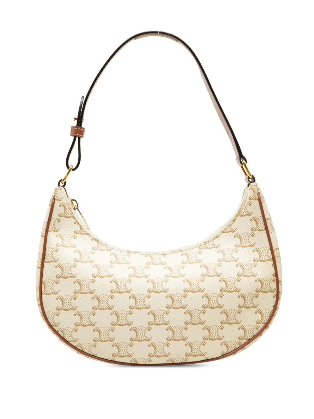 Celine Pre-Owned Borsa a spalla Triomphe Ava in tela cerata 2021 - Marrone