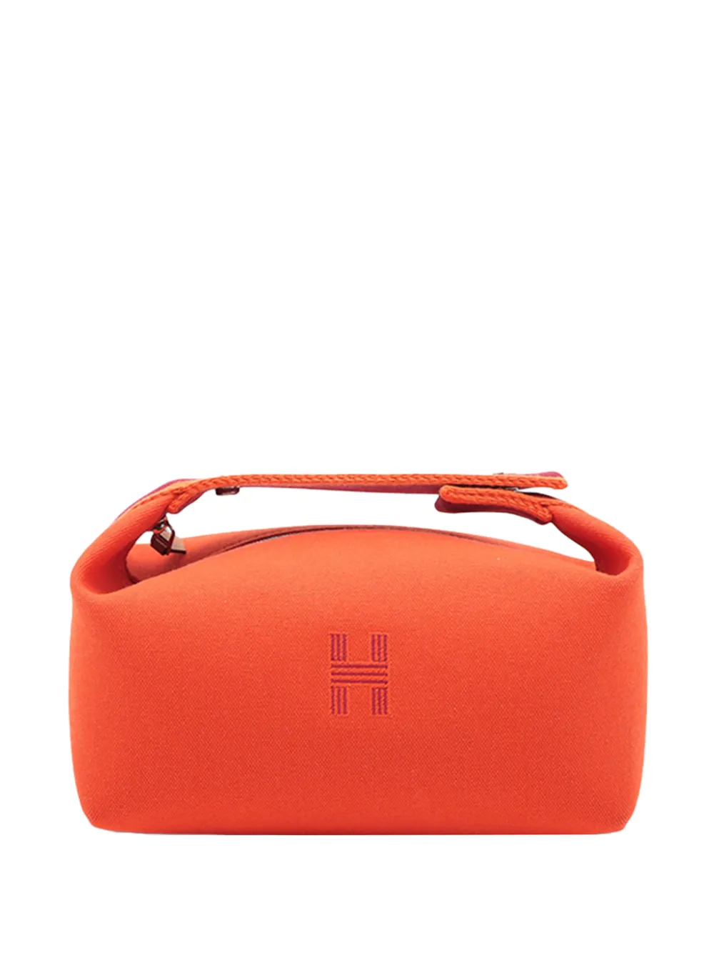 Hermès Pre-Owned 2020-2026 Small Toile Bride A Brac Case vanity bag - Arancione