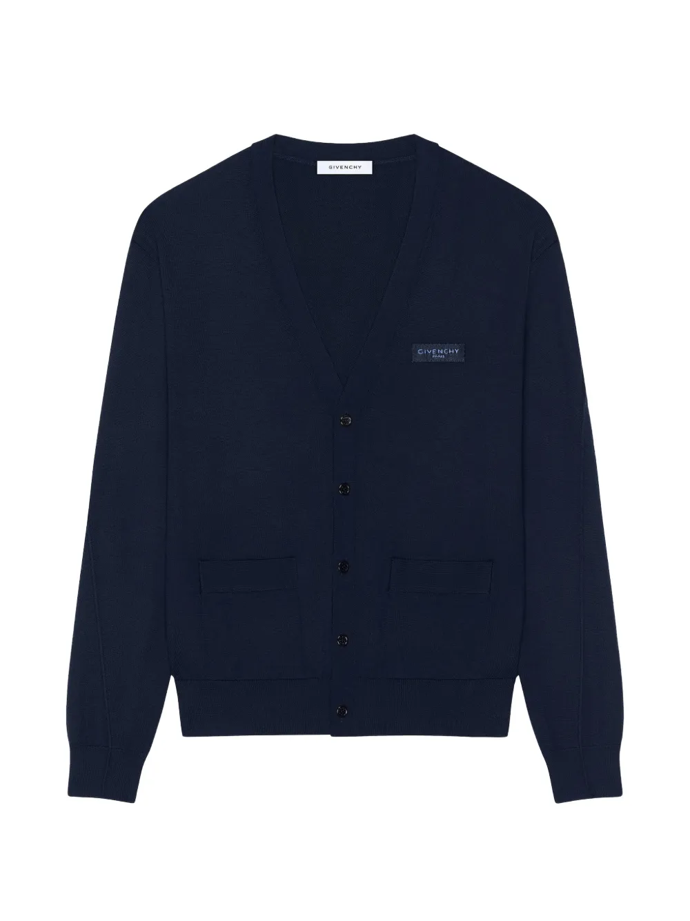 Givenchy Couture Seam logo-patch V-neck cardigan