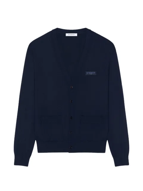 Givenchy Couture Seam logo-patch V-neck cardigan