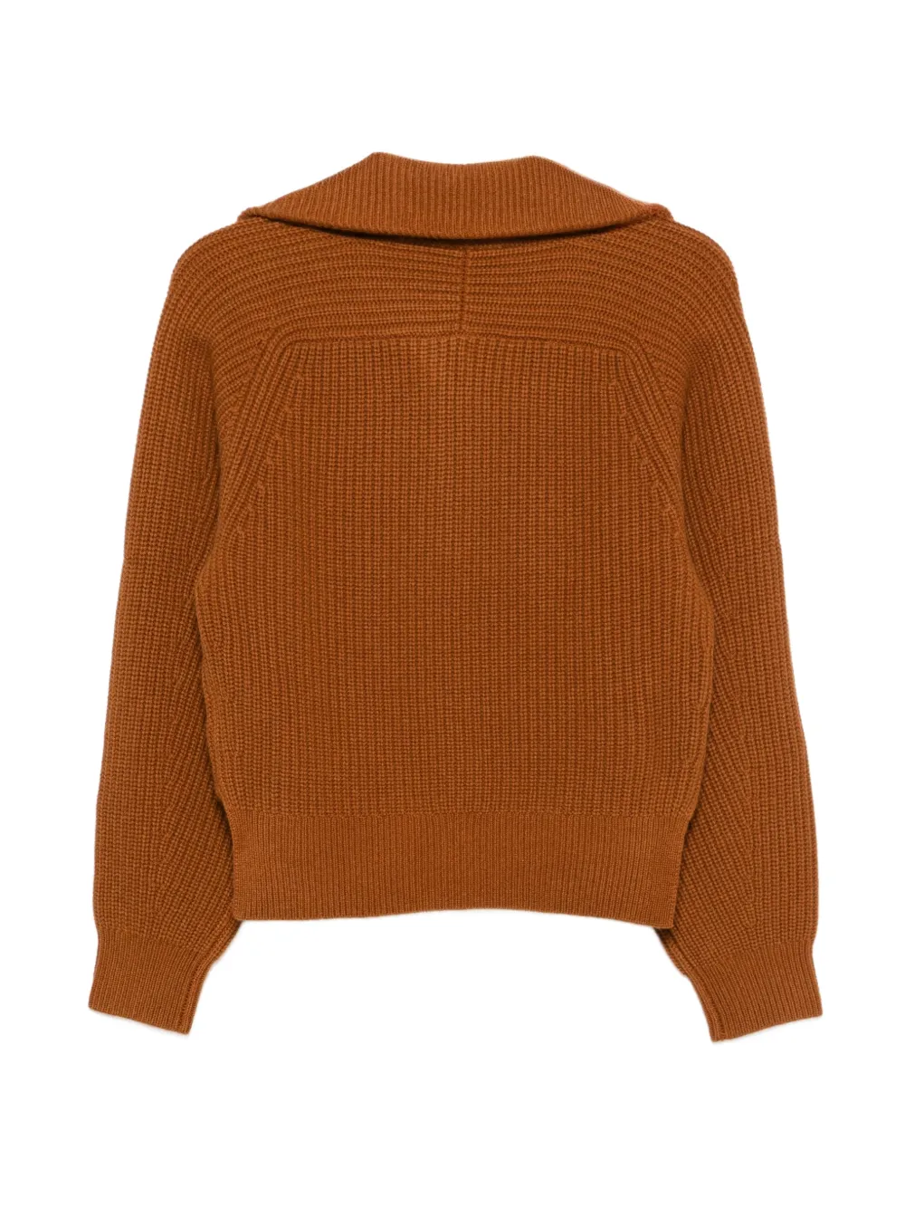 ISABEL MARANT Miranda ribgebreide trui met houtje-touwtjesluiting Oranje
