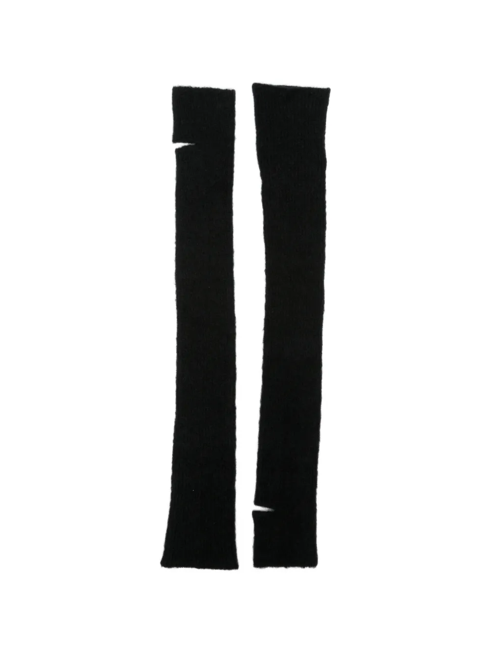 Roberto Collina ribbed-knit cashmere gloves - Nero