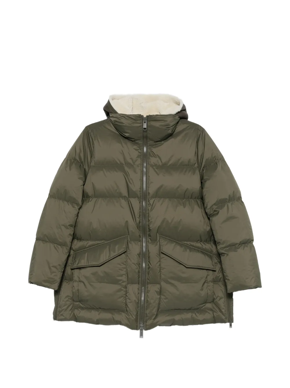 Yves Salomon quilted shearling-lined jacket - Verde