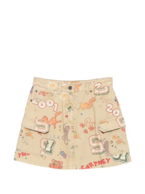 Stella McCartney Kids falda cargo con motivo gráfico