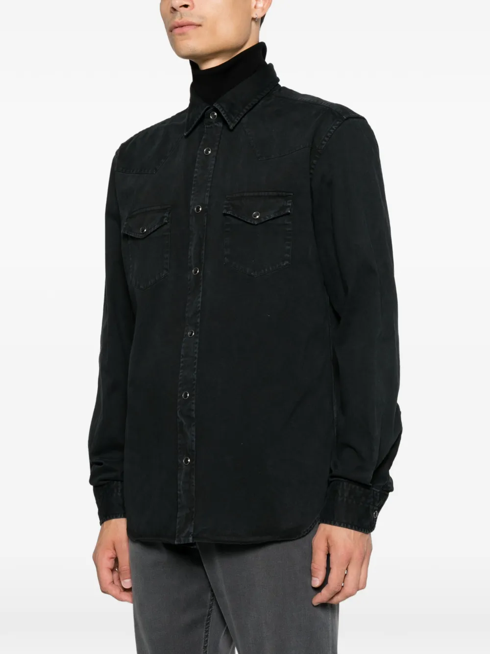 TOM FORD Denim overhemd Zwart