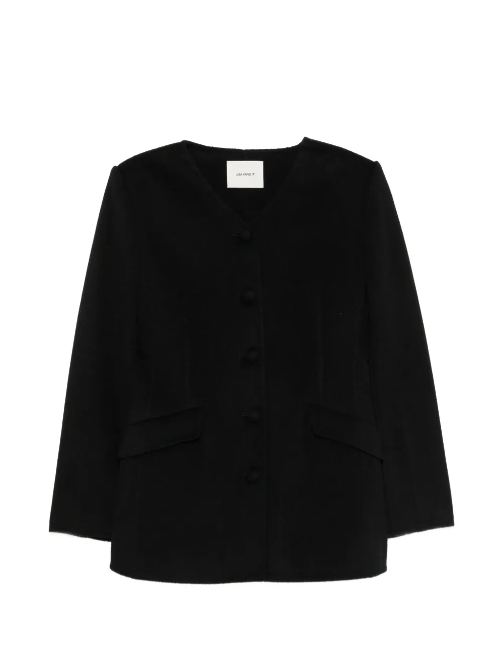 Lisa Yang V-neck single-breasted coat
