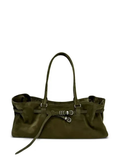 Marge Sherwood Grandma buckle-detail suede tote bag