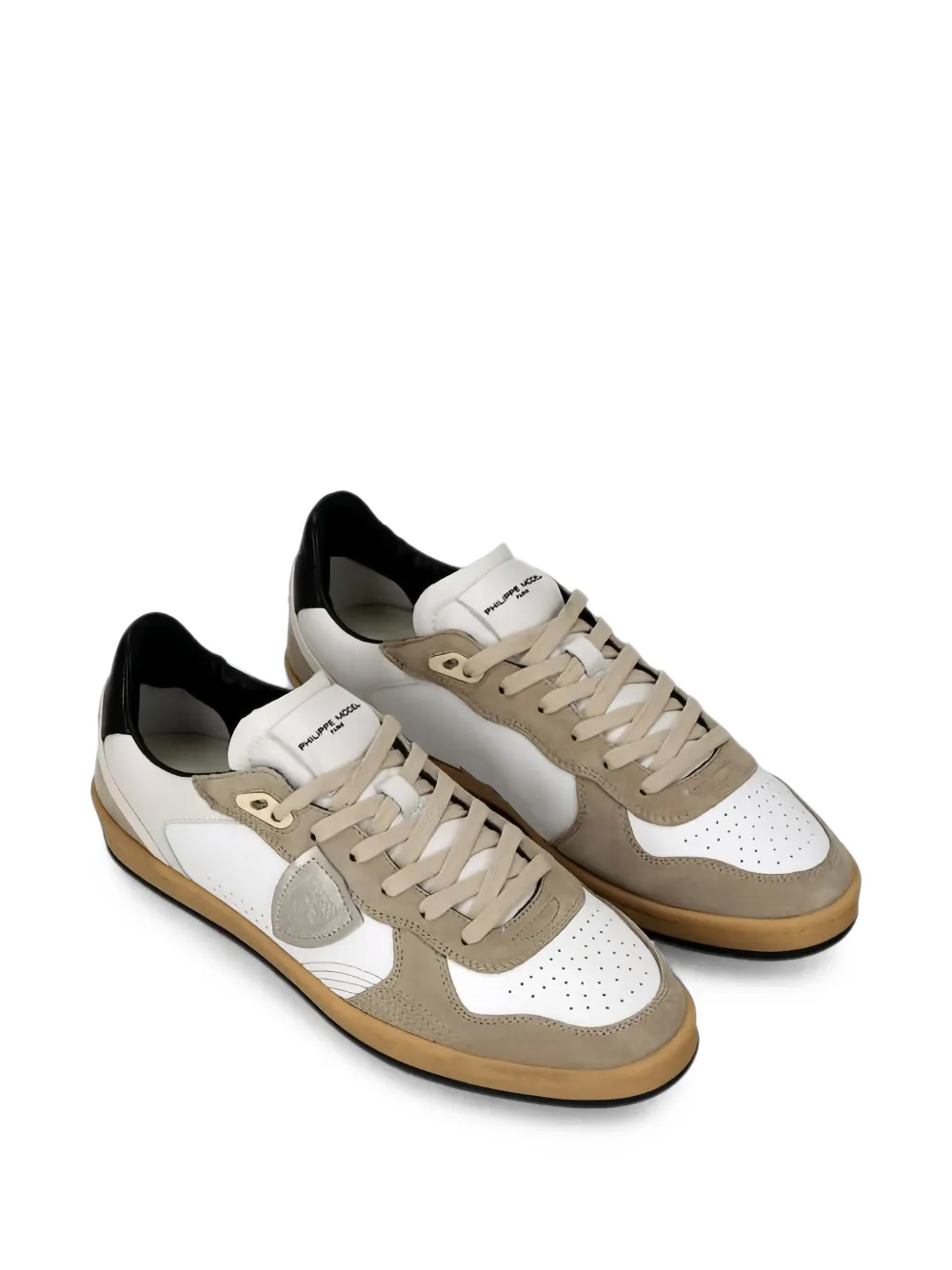 Philippe Model Paris panelled leather sneakers Wit