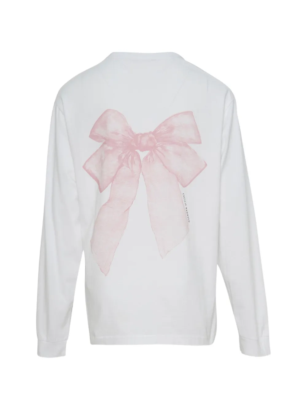 Cecilie Bahnsen Lily T-shirt met strik-print Wit